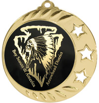 2 3/4" Bright Gold Laser Engraved Custom Medals
