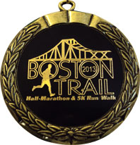 2 3/4 Antique Wreath Gold Laser Engraved Custom Medals